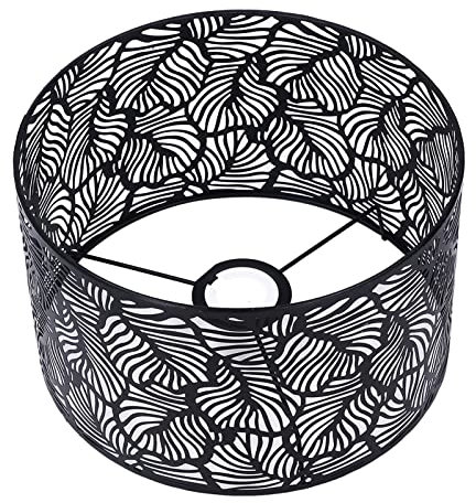 Abat-jour Moderne Style Simple Creusé Conception Lumière Couverture Décoration de La Maison pour E14 E27 Ampoules (Noir)