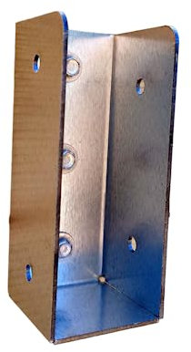 Framola Extra Strong Timber Rafter Bracket - Suitable for 6 X 2 Timber - Gazebo, One Piece, Garden, Fence, Timber, Angle, Sleeper, Heavy Duty, Black, Galvanised, Metal, Steel, Joist (Galvanised)