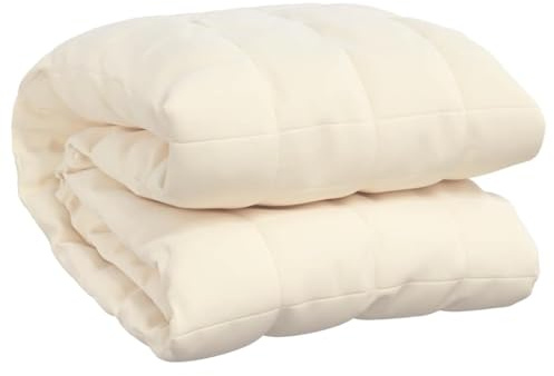 vidaXL Weighted Blanket Light Cream 220x260 cm 11 kg Fabric