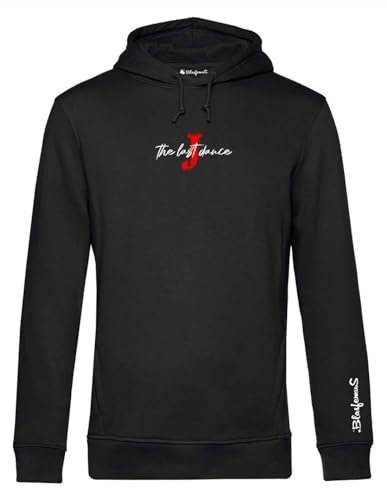 Blasfemus Felpa Uomo Cappuccio - The Last Dance - J 23 Campioni Basket Pallacanestro (Nero, S)