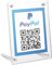 Kevenal QR-Code-Schilder, 10,2 x 15,2 cm, klares QR-Code-Menü mit Metallständer, Cash App-Acrylhalter, 1 Stück