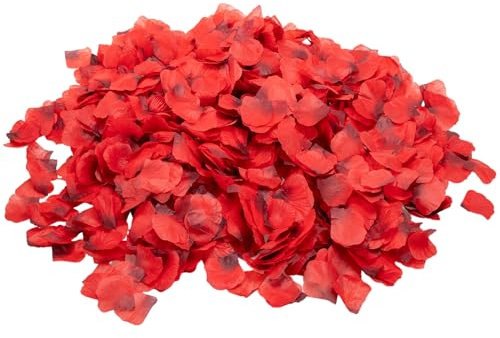 TANNESS 1500 Pcs Rose Petals, Artificial Flowers Petals - Fake Flower Petals for Romantic Decorations - Rose Petals for Bedroom Decor - Valentines Decorations - Valentines Day (Dark Red with Black)