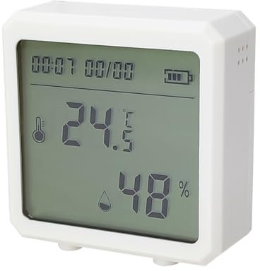 LED ATOMANT Termometro Higrometro Digital Sensor de Temperatura y Humedad WIFI con Pantalla LCD, Uso en Interior y Exterior, Control por App Smart Life, Compatible con Alexa y Google Home