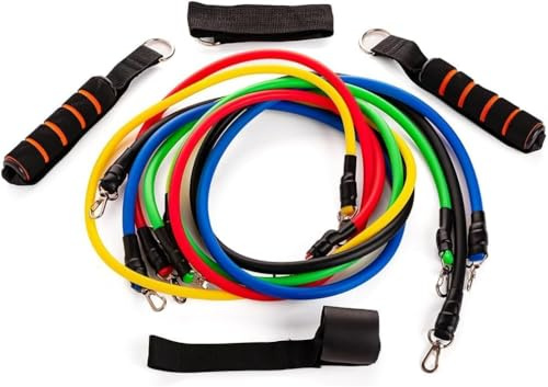 Endless EL1043 Fitness-Toning-Tubes Set aus 5 Trainingsbändern mit verschiedenen Widerstandsstufen für Krafttraining und Ganzkörper-Workout
