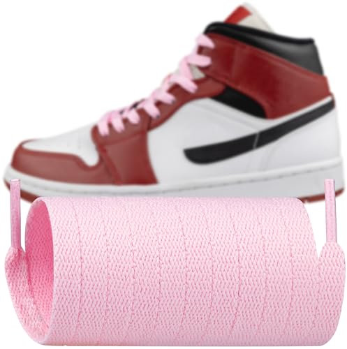 Endoto Lacci per Air Jordan 1/2/3/4/5/6/7/8 scarpe da ginnastica, laccio stringhe di ricambio piatti Shoelaces Laces - Rosa, 50 Pollici