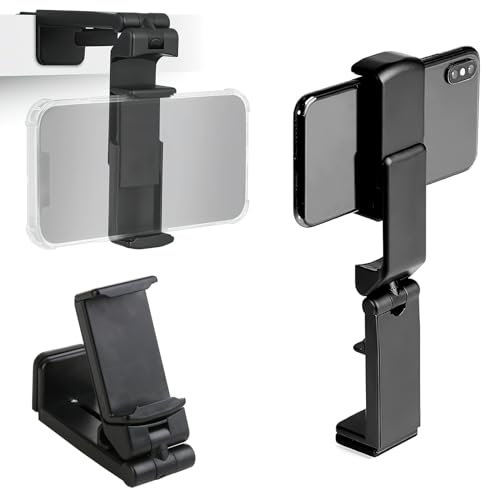Goerpn Airplane Phone Holder Travel Essentials 360 Degree Airplane in Flight Phone Stand Travel Accessories for Flying Adjustable Plane Phone Clip Universal Mount for Airplane Trays Desk Bed Cabinet
