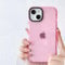 FABSPARK for iPhone 12 Pro Max Phone Case, Neon Clear Fluorescent Transparent Soft Slim Bumper Protective Case for iPhone 12 Pro Max 6.7 inches - Light Pink
