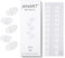 White Semi-Cured Gel Nail Wraps - 20Pcs Transparent French Stickers With Silver Edges - UV Strips for Manicure Require UV/LED Lamp