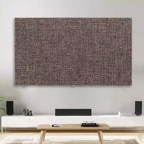 Thick Cotton and Linen Dust Cover - Solid Color TV Cover for 19-80 Inch LCD LED Screens and Monitors - Art Decoration (Size 70in, Color:color5)