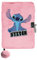 Goldkids Journal intime fille avec cadenas moelleux en peluche - Carnet A5 - Journal pour enfant - 96 feuilles (Stitch rose)