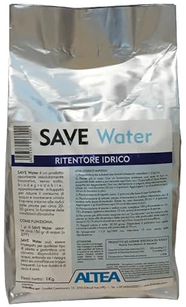 Tecnokit Altea Save Water – biologisch abbaubares Polymer für Pflanzen – Wassergel für langsame Bewässerung – ersetzt Gelkugeln – ideal für Vasen, Gemüsegärten, Zierpflanzen – 1 kg