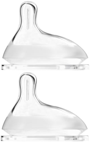 Oberni Außermittig Silikon Sauger Größe XL für Babyflaschen, 2 Stück