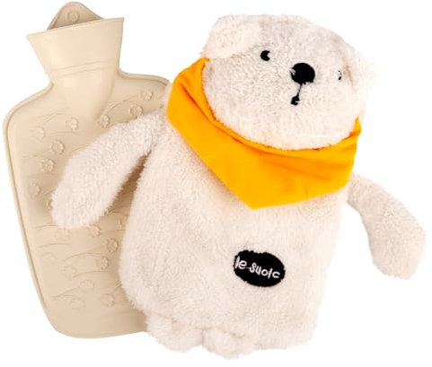 Wärmflasche mit bezug tiere, Wärmflasche Geschenk, Süße wärmflasche tier, 1 Liter Gummi Wärmeflasche mit Kuschelweichem Bezug, Wärmflasche Kinder Mädchen Männer für Familie und Freunde