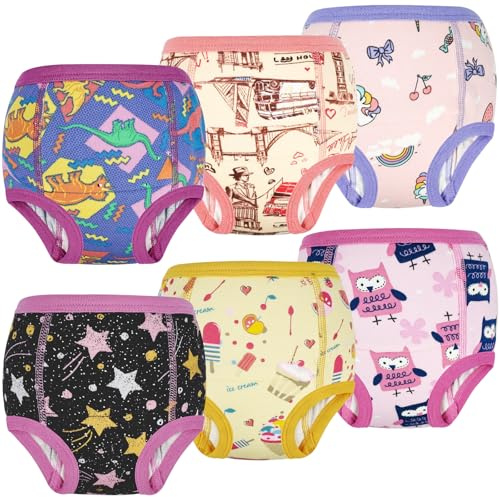 FLYISH DIRECT Baby Töpfchen Trainingshose, Kinder Töpfchentraining Unterwäsche für Jungen und Mädchen, Kleinkind Töpfchen-Trainingshosen, 120/5T