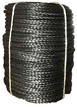 Windenseil, 16mm * 50 Meter Winch Seil for ATV/UTV Elektro Winch 4x4 Off Road Zubehör Kostenloser Versand,Sicherer und langlebiger(Noir)