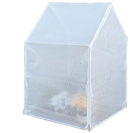 Serre de Jardin pour Hivernage Extérieur Serre Simple pour Maison de Fleurs Serre À Double Fermeture Éclair Serre en PVC À Maille Transparente Haute Transmission de La Lumièress(62 * 62 * 92cm)