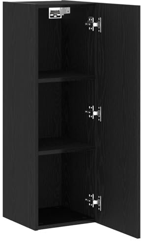 vidaXL Meubles TV muraux 2 pièces en chêne Noir 30,5x30x90 cm en Bois d'ingénierie