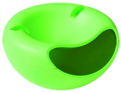 zjhukfmc Double Layer Lazy Snack Bowl with Mobile Phone Holder, Snacks Storage Box, Organiser with Mobile Phone Holder, Snack Bowl, for Fruit, Pistachios, Sunflower Seeds, Nuts
