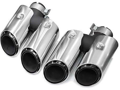 Auspuffblenden Für Macan 2014-2018 Auspuffendrohr Upgrade Sport 4 Outlet Schwarz Endrohr Endrohr Schalldämpfer Auspuffanlage Auspuff Endrohr(2018-2024 Silver)