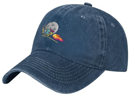 Niedliche Schnecke zum Mond Rakete Astronaut Baseball Cap Frauen Männer So