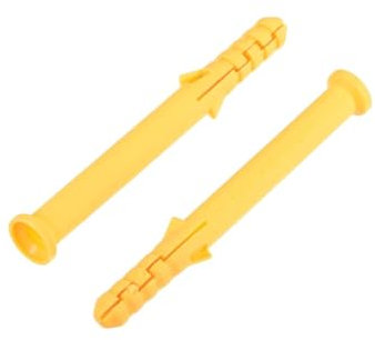 tasselli di fissaggio per cartongesso， 20 pezzi 10 mm x 100 mm tubo di espansione in plastica colonna ancoraggio for cemento muro giallo for casa giardino applicazione fai da te