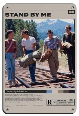 GJHTQLP Stand by Me-Poster, Filmposter, Blechschild, Vintage, Metall, Pub, Club, Café, Bar, Zuhause, Wandkunst, Dekoration, Poster, 20 x 30 cm