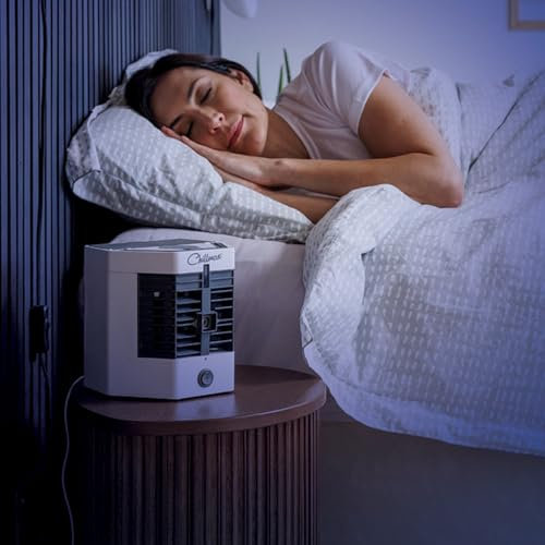 JML Chillmax Air Freeze Breeze Cooler - Portable Fan with Ice Pack Insert & Mist Spray - Water Air Cooler with Multi-Direction Air Vent - Quiet, Lightweight, Small Fan & Humidifier