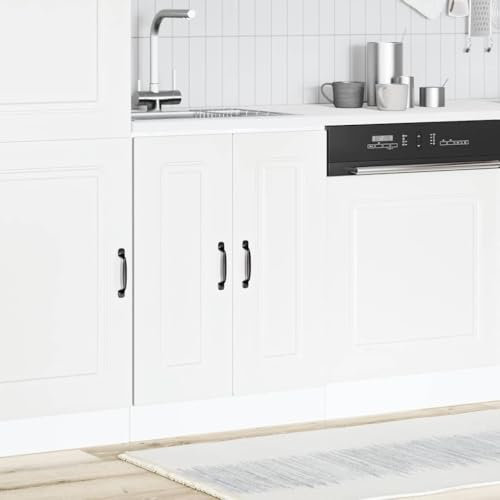 Homtakie - Mueble bajo para fregadero (60 x 46 x 81,5 cm, madera de ingeniería, 1 mueble bajo (2 puertas) 60 cm