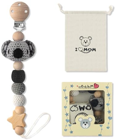 Attache-tétine, design koala, fait à la main, sans BPA, ceinture de sécurité, pour accrocher des gobelets, en silicone