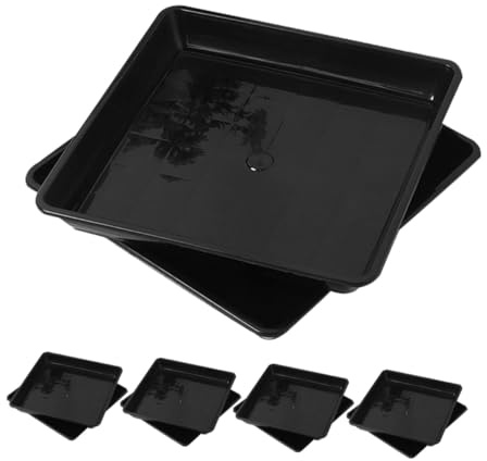 PartyKindom 15 pièces Assiettes Carrées Plastique pour Pots de Fleurs Coupelles Écoulement Plateau pour Plantes Dintérieur et Extérieur et Polyvalent