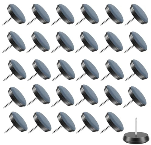 Deslizadores de teflón para sillas de 22 mm, 30 Unidades, Deslizadores