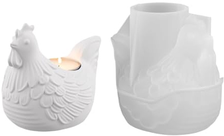 Silikonform Kerzenhalter Ostern, Wiederverwendbare Silikonformen Gießformen Huhn, Silikon Gießform Kerzenhalter, Gipsformen zum Gießen Für Seife Gips
