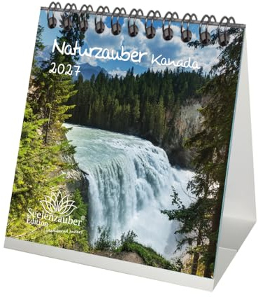 Naturzauber Kanada Tischkalender 10x10cm für 2027 Canada Natur Reise Land Urlaub - Seelenzauber