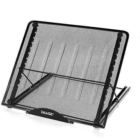 IMAGE Laptopständer Aluminium Notebook Ständer Multiwinkel verstellbare Halterung mit Gummipolster für 17 Zoll Laptop großes Tablet MacBook A3 Leuchttisch 34x29,5cm