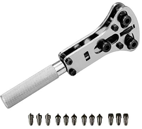 Excellanc Uhren Gehäuseöffner mit 3 einstellbaren Spannbacken für Uhrenbesitzer, unisex Erwachsene