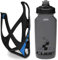Cube HPP Cage - Matt Black/Blue & Flow Bottle - Black, 500ml / Water Drink Flask Vessel Bidon Holder Mount Bracket Kit Lightweight Plastic Drinking Hydration Biking Bike Riding Frame Accessories