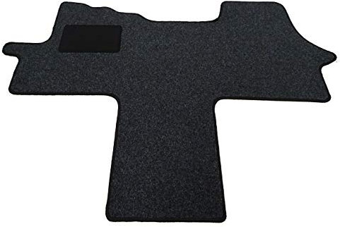 Mertex Automatte Autoteppich kompatibel mit Ducato Jumper II Boxer II 250 seit Bj. 2006 Classic anthrazit meliert 1614-C-A (schwarz, Fahrerhausteppich)