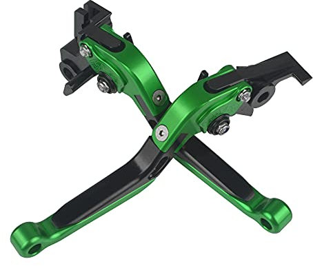 MZ-STORE Motorrad Einstellbar Faltbar Brems Kupplungshebel CNC Aluminium für Z900 Z 900 2017 2018 2019 2020-Grün+Schwarz