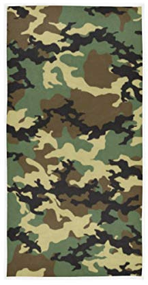 Rootti Handtuch Militär Grün Camouflage Baumwolle Handtuch Waschbar Gesicht Handtuch Weich Atmungsaktiv Waschlappen Schweißtuch für Badezimmer Gym Schwimmen Hotel