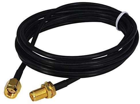 Boobrie 2M RP-SMA Maschio a Femmina Cavo RP-SMA a Bassa perdita RG174 Antenna WiFi antenna cavo coassiale antenna FPV codino per antenna WiFi 4G Wireless Mini PCI Adattatore WiFi Router WiFi Gateway