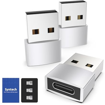 Syntech USB A auf USB C Adapter Silber
