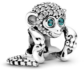 ZHANGCHEN 925 Sterling Silver Monkey Beads Charm Fit Originale Pandora Braccialetto FAI DA TE ARGENTO 925 Creazione di Gioielli