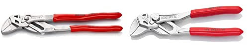 KNIPEX Zangenschlüssel Zange und Schraubenschlüssel in einem Werkzeug (250 mm) 86 03 250 SB (SB-Karte/Blister) & Mini-Zangenschlüssel Zange und Schraubenschlüssel in einem Werkzeug (125 mm) 86 03 125