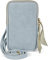 styleBREAKER Damen Leder Handy Umhängetasche aus weichem Veloursleder, Reißverschluss, Echtleder Mini Bag 02012373, Farbe:Hellblau