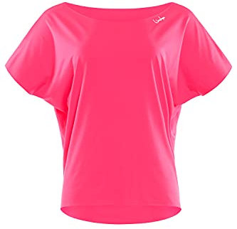 WINSHAPE Damen Super Leichtes Functional Dance-top Dt101 T-Shirt, Neon-pink, L EU