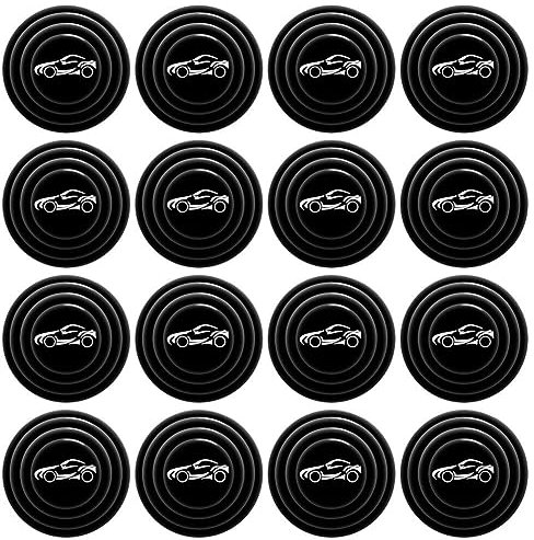 Uposao 16 Stück Auto Stoßdämpfer Dichtungen,Stoßdämpfer Und Schalldämpfer Autotür Dämpfer Dichtung Universal Auto Stoßstange Tür Kantenschutz Schwarz PVC Autotürschutzaufkleber