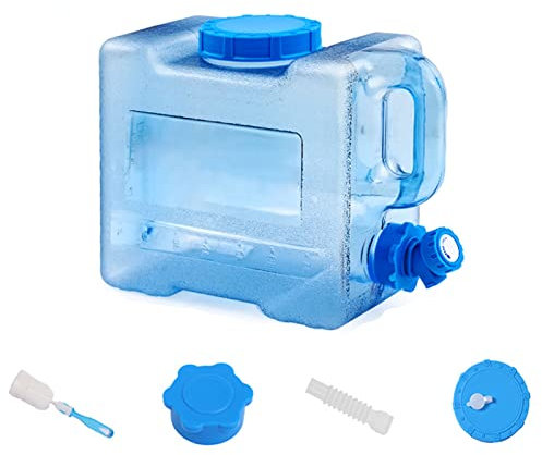 AMZWDMZ Seau De Camping,Réservoir D Eau en Plastique avec Robinet,Qualité Alimentaire Aucune Odeur,De l'eau en Portable Bidon Extérieur Distributeur-Convient au Camping en Plein air,8L