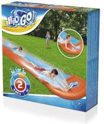 Double Water Slide - Inflatable Double Water Garden Slide Game with Built in Water Sprinklers - Bestway Pool - Slip and Slide Water Slide - Summer Outdoor Water Slide