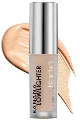 Rodial Banana Lowlighter Deluxe 1.6ml, flüssiger Concealer, gelber Unterton, Gesichts-Concealer, seidiges, nicht schimmerndes Finish, feuchtigkeitsspendende Formel, Hyaluronsäure, Vitamin E, Koffein