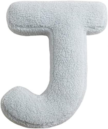 Fouriding Plüsch Buchstaben Kissen Englisch Alphabet Niedlich Wurf Kissen Zimmer Couch Dekorative Kissen für Kinderzimmer Sofa Bett Boden Auto Dekorative (J)